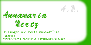 annamaria mertz business card